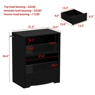 Famapy Black Wine Cabinet With A Two - Layer Semi - Open Structure. 2 Famapy Black Wine Cabinet With A Two - Layer Semi - Open Structure. - Image 2