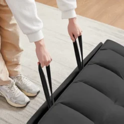 3 In 1 Convertible Sleeper Sofa Bed, Modern Velvet Loveseat Futon Sofa Couch W/Pullout Bed,Small Love Seat Lounge Sofa W/Reclining Backrest -Baxton Studio Shop GUEST ba97a39f 1954 45b2 a15c 88c96fa66160