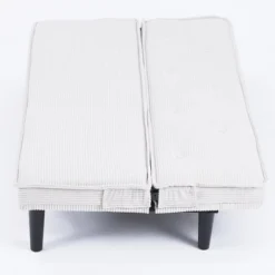 66'' Soft Corduroy Fabric Sofa Bed With Button-Tufted Backrest, Convertible For Living Room, Apartment And Bedroom -Baxton Studio Shop GUEST baa443ce 9208 4f50 9204 4d2356c4c125