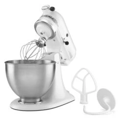 KitchenAid Classic 4.5qt Stand Mixer - White: 10 Speeds, Metal, Dishwasher-Safe, Includes Beater & Dough Hook 8 KitchenAid Classic 4.5qt Stand Mixer - White: 10 Speeds, Metal, Dishwasher-Safe, Includes Beater & Dough Hook -Baxton Studio Shop GUEST baeb1031 4201 443d b3e0 40a3afbb6f1f