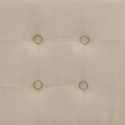 29" Set Of 2 Ervyn Gold Finish Velvet Button Tufted Bar Height Chairs - Inspire Q 7 29" Set Of 2 Ervyn Gold Finish Velvet Button Tufted Bar Height Chairs - Inspire Q - Image 7