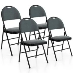 Costway 2/4 Pack Folding Chairs Portable Padded Office Kitchen Dining Chairs Grey 21 Costway 2/4 Pack Folding Chairs Portable Padded Office Kitchen Dining Chairs Grey -Baxton Studio Shop GUEST bb0c2440 4aac 440c a0af 05a8ff2141f0
