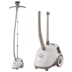 SALAV Garment Steamer With Stainless Steel Nozzle 4 Steam Settings White: 1500W, 1.5L Tank, 46 Min Steam, Auto Shut-Off -Baxton Studio Shop GUEST bb1f0b98 aad0 4c47 bde5 54a694910f49