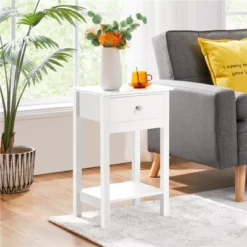 Yaheetech Wooden Bedside End Table For Living Room, Bedroom