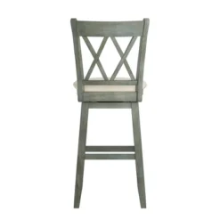 29" South Hill Double X Back Wood Swivel Height Barstool - Inspire Q 10 29" South Hill Double X Back Wood Swivel Height Barstool - Inspire Q -Baxton Studio Shop GUEST bb6d5401 041b 4ea3 93e5 594b5e7e4d4b