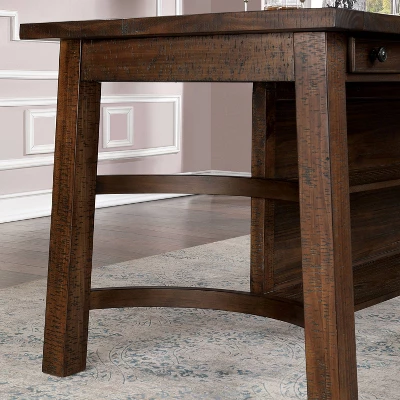 67" Foret Rustic Counter Height Dining Table Rustic Oak - HOMES: Inside + Out 2 67" Foret Rustic Counter Height Dining Table Rustic Oak - HOMES: Inside + Out - Image 2