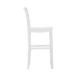 Bristol Barstool White - Powell Company -Baxton Studio Shop GUEST bbcd0cb3 fde7 48cb 8c3f 9f7a67e78f5e