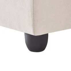 89" Modern L-Shaped Sectional Sofa With Vertical Stripes, 5-Seat Sofa Couch With Convertible Ottoman 4W - ModernLuxe -Baxton Studio Shop GUEST bc0135bb c394 4c49 8b47 bbde9d729733