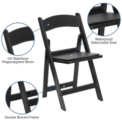 Flash Furniture Hercules™ Folding Chair - Resin– 4 Pack 1000LB Weight Capacity Event Chair -Baxton Studio Shop GUEST bc35e58b ecd6 4233 8834 8c949f034328
