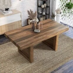 68" Hoverton Rectangle Mango Wood Dining Table Warm Natural Tone - Furniture Of America -Baxton Studio Shop GUEST bc41512e 2344 41e4 b131 cc15e972c757
