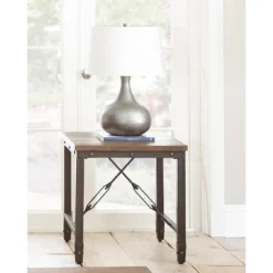 Jersey End Table Antique Oak - Steve Silver
