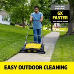 Karcher S 6 Twin Outdoor Broom, Manual Push Sweeper, Heavy Duty