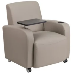 Flash Furniture LeatherSoft Guest Chair With Tablet Arm, Front Wheel Casters And Cup Holder -Baxton Studio Shop GUEST bc701678 8456 4e35 8a0f 8ead9629cd92