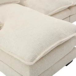 110.63" Modern U-Shaped Sectional Sofa With Pillows, Luxury Chenille Fabric Couch 4W - ModernLuxe -Baxton Studio Shop GUEST bcac3308 27dc 46db 8753 03c975964756