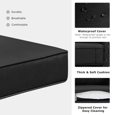 Costway 2PCS Patio Rattan Rocker Chair Outdoor Glider Rocking Chair Cushion TurquoiseRed 7 Costway 2PCS Patio Rattan Rocker Chair Outdoor Glider Rocking Chair Cushion TurquoiseRed - Image 7