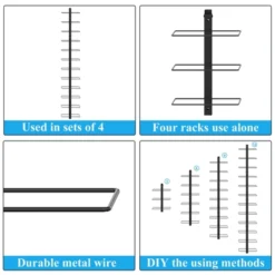 Itopfox 36 Bottle Wall Mounted Wine Rack, Modular Hanging Rack For DIY Display, Detachable 3 Pack Bottle Holder, Black Metal Storage For Bar, Cellar -Baxton Studio Shop GUEST bd19e066 e622 4052 bf2c 16439b0fb1ec