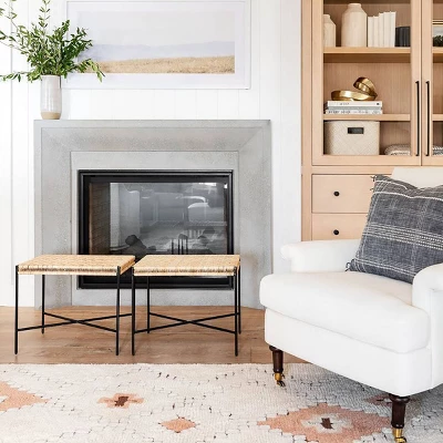 Mercer Rolled Upholstered Arm Chair With Casters Cream - Threshold™ Designed With Studio McGee 4 Mercer Rolled Upholstered Arm Chair With Casters Cream - Threshold™ Designed With Studio McGee - Image 4