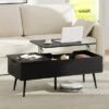 Costway Lift Top Coffee Table W/ Storage Multi-Functional Home Center Accent Table For Living Room Black