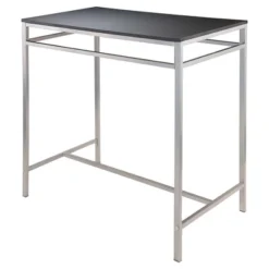 3pc Hanley Counter Height Dining Set With 2 Stools Metal/Black/Slate Gray - Winsome 7 3pc Hanley Counter Height Dining Set With 2 Stools Metal/Black/Slate Gray - Winsome -Baxton Studio Shop GUEST beb49f45 147a 427c 80d5 9f7910d969fd