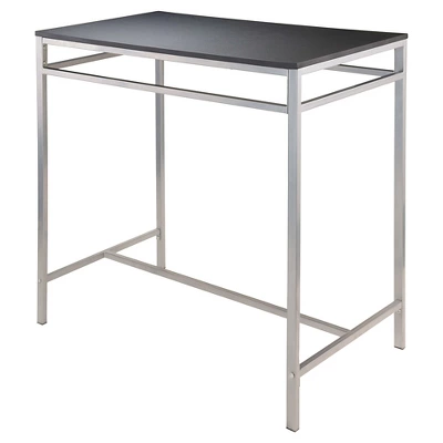 3pc Hanley Counter Height Dining Set With 2 Stools Metal/Black/Slate Gray - Winsome 4 3pc Hanley Counter Height Dining Set With 2 Stools Metal/Black/Slate Gray - Winsome - Image 4