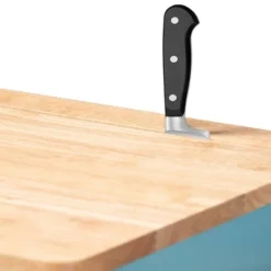 Liona Sky Wood Kitchen Storage Cart Blue/Natural - Baxton Studio -Baxton Studio Shop GUEST becc1a94 4ab8 4449 ac06 1db2e8b5f32e