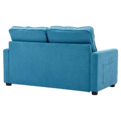 59.4" Upholstered Loveseat Sofa Couch, Pull-Out Sofa Bed With Side Pocket-ModernLuxe -Baxton Studio Shop GUEST befb8bd4 fd41 4cb4 8a9f 2106cd374981