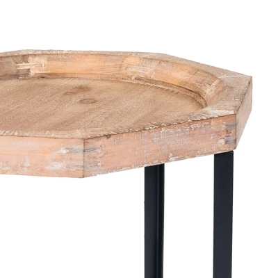 Grayson Wood And Metal Side Table Natural - Finch 2 Grayson Wood And Metal Side Table Natural - Finch - Image 2