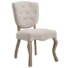Array Vintage French Upholstered Dining Side Chair Beige - Modway