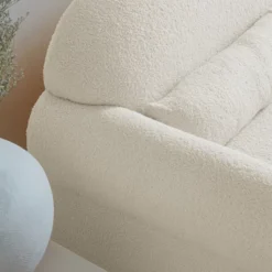 Modern Boucle Upholstered 2 Piece Set/Loveseat/1 Seat Sofa Couches With Armrests, And Tufted Legs 4A - ModernLuxe -Baxton Studio Shop GUEST bf63b07f 0e3a 4fad 8ff0 5245d1d8525e