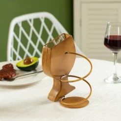 Vintiquewise Decorative Metal Goblet Shape Wine Bottle And Cork Holder A Unique Home Decor Piece And Countertop Accessory -Baxton Studio Shop GUEST bf7e6ff4 f249 4ef3 a7a0 65d71412aaea