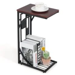 Costway 1PC2 PCS C-Shaped Side Sofa Narrow Snack Table For Living Room Bedroom Small Space 21 Costway 1PC2 PCS C-Shaped Side Sofa Narrow Snack Table For Living Room Bedroom Small Space -Baxton Studio Shop GUEST bf91014b c7de 4c1c abd2 d883ca14d751