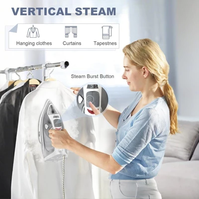 OSTBA 2300W Steam Iron, Nonstick Soleplate, Rapid Heating, Self-Clean, Anti-Limescale, Drip Stop, 300ml Tank For Home 7 OSTBA 2300W Steam Iron, Nonstick Soleplate, Rapid Heating, Self-Clean, Anti-Limescale, Drip Stop, 300ml Tank For Home - Image 7