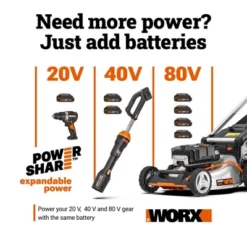 Worx WX038L.9 20V Power Share Cordless Stick Vacuum (Tool Only)