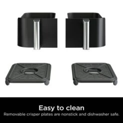 Ninja Foodi 6qt 5-in-1 2-Basket Air Fryer With DualZone Technology - DZ090: Stainless Steel, Digital Control, 1760W -Baxton Studio Shop GUEST c00c7573 6495 40fd bc6f a7303695c506