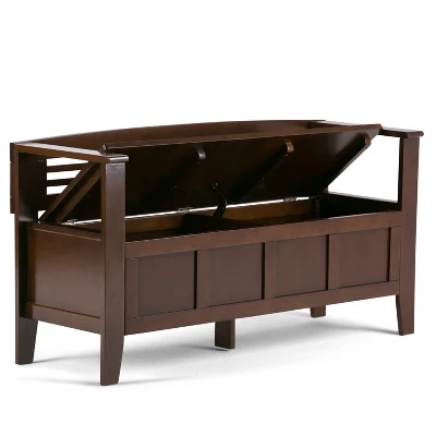 48" Chandler Solid Wood Entryway Storage Bench - Wyndenhall 2 48" Chandler Solid Wood Entryway Storage Bench - Wyndenhall - Image 2