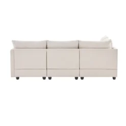 89" Modern L-Shaped Sectional Sofa With Vertical Stripes, 5-Seat Sofa Couch With Convertible Ottoman 4W - ModernLuxe -Baxton Studio Shop GUEST c05e97bb 1352 4f28 9f1f 21fb07718b7f