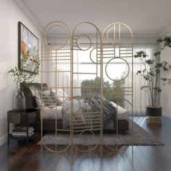 Modern Metal Room Divider Screen Gold - Olivia & May 21 Modern Metal Room Divider Screen Gold - Olivia & May -Baxton Studio Shop GUEST c076c6a0 c166 451d 9ce7 7330d355ce74