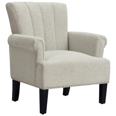 Accent Rivet Tufted Polyester Armchair-ModernLuxe 3 Accent Rivet Tufted Polyester Armchair-ModernLuxe - Image 3