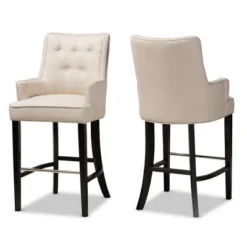 2pc Aldon Upholstered And Wood Bar Stool Set - Baxton Studio -Baxton Studio Shop GUEST c0a6a259 5f7d 4c57 851b defecccf4ed4