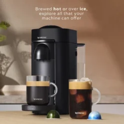 Nespresso VertuoPlus Coffee Maker And Espresso Machine By DeLonghi Black Matte: Best Rated, Uses Nespresso Pods, 12 Capsules Included -Baxton Studio Shop GUEST c0bd9b59 c901 4c15 8968 30fa541c4d5b