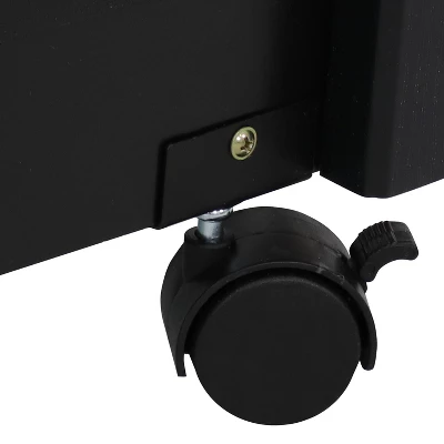 Sunnydaze Decor Sunnydaze MDF Indoor Farmhouse Style Kitchen Island Cart With Drawers And Shelves - 34.25" H - Black 7 Sunnydaze Decor Sunnydaze MDF Indoor Farmhouse Style Kitchen Island Cart With Drawers And Shelves - 34.25" H - Black - Image 7