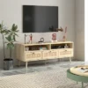 Aubrey 47.32" Rattan TV Stands With 3 Rattan Drawers And Solid Wood Feet For TVs Up To 50"-The Pop Maison