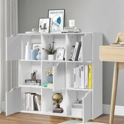 Costway 9 Cube Bookcase Cabinet Wood Bookcase Storage Shelves Room Divider Organization -Baxton Studio Shop GUEST c117d309 dfb1 4aae 9e39 27648adc44d4