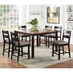 54" Ulmar Square Counter Height Extendable Dining Table With Butterfly Leaf Dark Oak/Espresso - HOMES: Inside + Out -Baxton Studio Shop GUEST c1619796 700e 4385 b52f bbba5e7c59e0