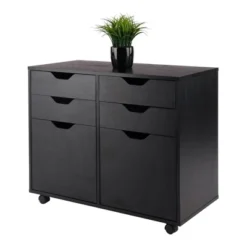 Halifax 2 Sections Mobile Storage Cabinet - Winsome 14 Halifax 2 Sections Mobile Storage Cabinet - Winsome -Baxton Studio Shop GUEST c1e789c0 90ab 4adb 8fa7 b7767c45e752