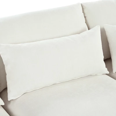 Modular Sofa With 2 Storage Ottomans, U-shaped Sofa Couch, Freely Transformable, Beige/Gray/Blue-ModernLuxe 13 Modular Sofa With 2 Storage Ottomans, U-shaped Sofa Couch, Freely Transformable, Beige/Gray/Blue-ModernLuxe - Image 13