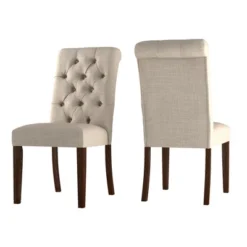 Set Of 2 Gramercy Tufted Rolled Back Parsons Chairs - Inspire Q 13 Set Of 2 Gramercy Tufted Rolled Back Parsons Chairs - Inspire Q -Baxton Studio Shop GUEST c244082a 4827 4c83 a172 a9f34a413f75