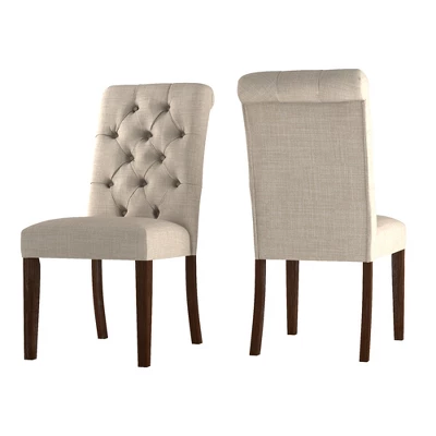 Set Of 2 Gramercy Tufted Rolled Back Parsons Chairs - Inspire Q 6 Set Of 2 Gramercy Tufted Rolled Back Parsons Chairs - Inspire Q - Image 6