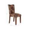 Parsons Dining Chair Brown/Tan - HomePop: Upholstered, Wood Legs, Foam Cushion, Spot Clean, K1136-F975