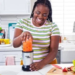 Magic Bullet Personal Blender Set: Bullet Mixer For Smoothies, 250W, Stainless Steel Blades, Dishwasher-Safe Parts -Baxton Studio Shop GUEST c25914ca 65c5 426a 89e1 dd84d8291852